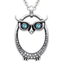 Controse Owl Birthstone Choose Color Austrian Crystal Pendant Necklace CN156 NWT - £22.07 GBP