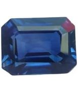 10 Cts Blue Sapphire Gemstone Faceted Emerald Cut Stone September Births... - £18.18 GBP