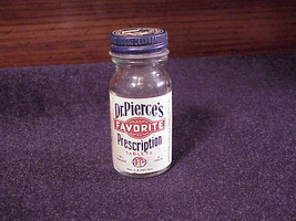 Vintage Dr. Pierce’s Favorite Prescription 45 Tablets Size Glass Bottle, Empty - £7.88 GBP
