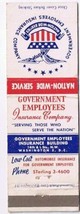 Matchbook Cover Government Employees Insurance Company Washington DC - £0.78 GBP