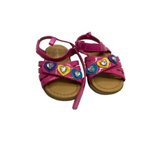 Faded Glory Girls Infant baby size 4 pink Embellished Sandals flat open ... - $5.92