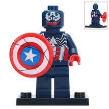 Symbiote Captain America - Marvel Comics Venom theme Minifigure Gift Toy - £2.31 GBP
