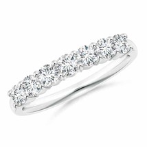 ANGARA 7-Stone Diamond Wedding Band in 14k Gold Size 3-13 (Grade-GVS2, 0.74 Ctw) - £1,553.59 GBP