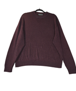 Baracuta Mens XL Pullover Sweater Red Brown Auburn Ribbed Knit Breathable - $18.43