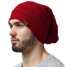 Slouchy Beanie Hats For Women, Oversized Mens Beanie Hat, Knitted Beanie... - £14.06 GBP