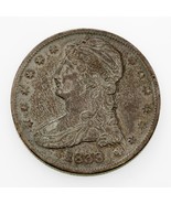 1838 50C Tranche Striée Bord Demi Dollar En Extra Fin XF État, Beau Lége... - $314.88