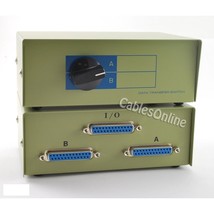 Cablesonline 2-Way A/B Db25 Parallel Printer Rotary Switch Box, Metal () - $55.99