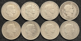 (8) 1881 -1896 Switzerland 20 Rappen Libertas Coins Better Dates 1887, 1891 - £31.82 GBP