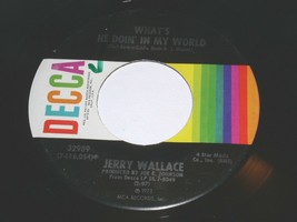 Jerry Wallace What&#39;s He Doin&#39; In My World If You Leave Me 45 Rpm Record Decca - $15.99