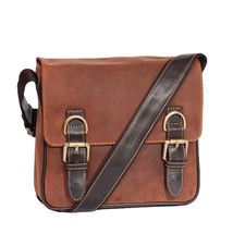 DR393 Satchel Style Leather Flight Bag Tan - £55.38 GBP