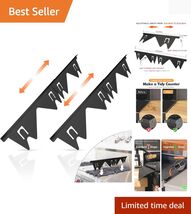 Elegant Black Stainless Steel Stove Gap Filler | Adjustable Length 13.8"... - $49.45
