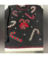 Vintage Christmas sweater with shoulder pads heavily beaded - €34,47 EUR