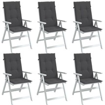  Highback Chair Cushion Set of 6 Melange Anthracite 100% polyester - $205.82 CAD
