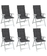  Highback Chair Cushion Set of 6 Melange Anthracite 100% polyester - $150.49