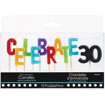 Celebrate 30th Birthday or Anniversary Cake Topper Party Decorations New - $3.95