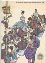 Deutsche Atlantik Linie TS Hanseatic Menu &amp; 2 Programs German Atlantic L... - $8.91