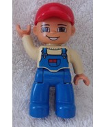 Lego Legoville Duplo Farmer Man In Blue Overalls &amp; Red Baseball Hat - €2,56 EUR