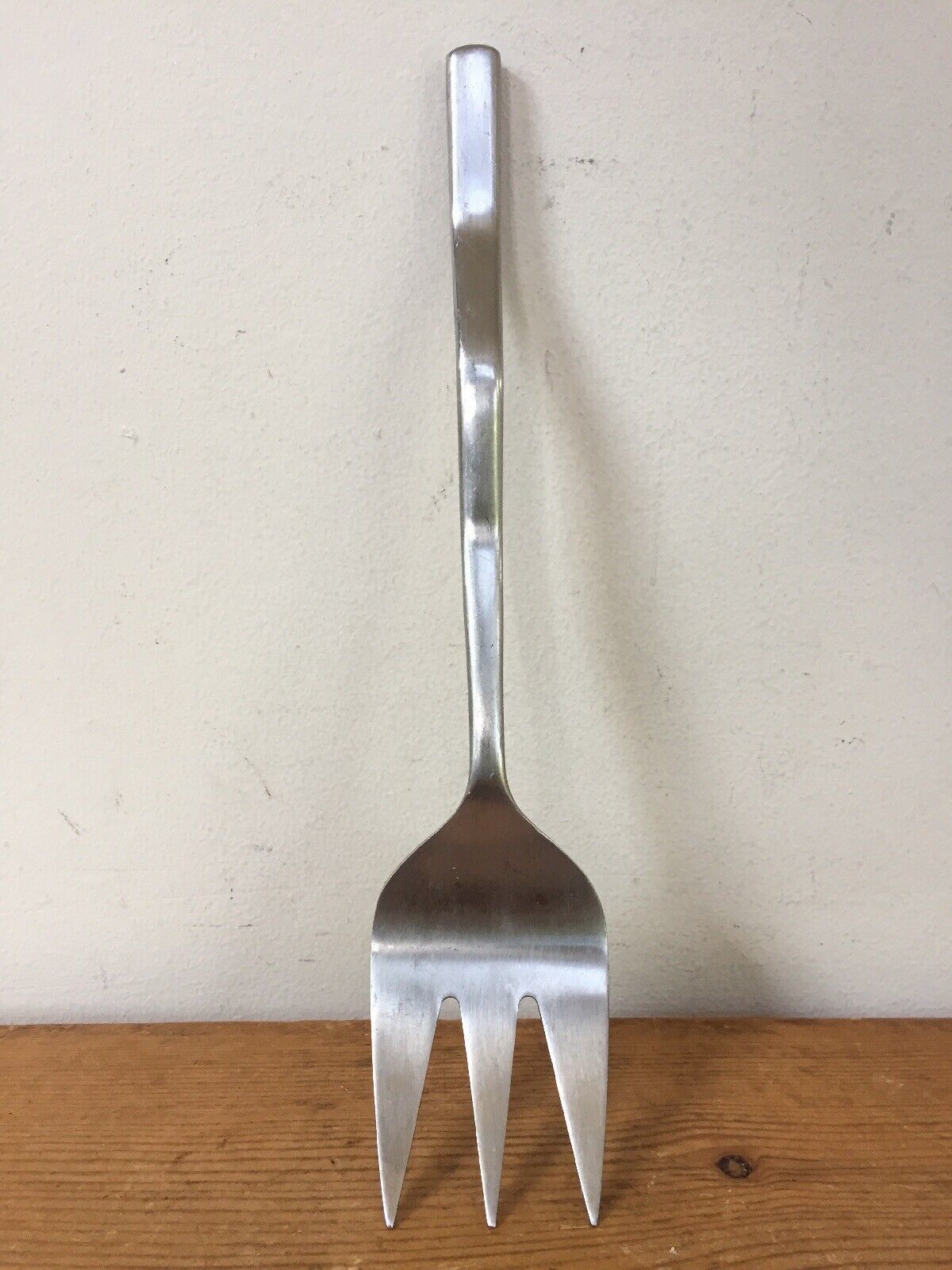 Hampton Silversmiths Stainless Steel Satin Large Salad Serving Fork 9.5" Long - $24.99