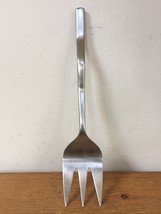 Hampton Silversmiths Stainless Steel Satin Large Salad Serving Fork 9.5&quot; Long - £19.65 GBP