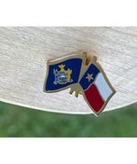 Lapel Pin Flags 3/4&quot; Texas New York Yorker - $374.15 MXN