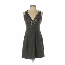 SILENCE + NOISE Women Gray Sleeveless Tweed Beaded Urban Outfitters Dress Size 2 - £31.06 GBP