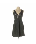 SILENCE + NOISE Women Gray Sleeveless Tweed Beaded Urban Outfitters Dres... - £31.18 GBP