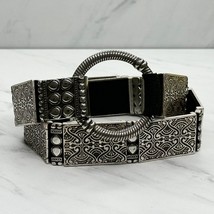 Chico&#39;s Vintage Studded Silver Tone Stretch Belt Size Small S Medium M Womens - £23.45 GBP