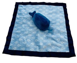 Cloud Island Target Blue Whale Anchor Baby Blanket Plush Satin Security Lovey - £10.97 GBP