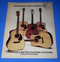 Hohner Limited Edition Guitars Pickin&#39; Magazine Photo Clipping November ... - £11.95 GBP