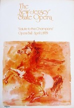 Leroy Neiman LE Numbered Bookplate &quot;NJ State Opera&quot; Pegasus Mythology Horse Art - £15.88 GBP