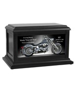 Skull &amp; Flames Motorcycle Urn - $255.95