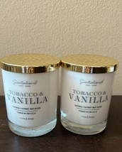 2 Scentsational Candle tabacco Vanilla New Coconut Wax Blend 11 Oz Each - £47.15 GBP