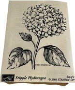 Stipple Hydrangea Rubber Stamp By Stampin Up! 2001 Floral Design Wood Mo... - $15.92 CAD