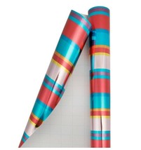 Dylan&#39;s Candy Bar Gift Wrap 12.5 Sq Ft, Striped Rainbow Set of 11 - £19.61 GBP