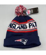 New England Patriots Hat Youth Black NFL Cuffed Beanie Pom Pom Cap New - $235.42 MXN