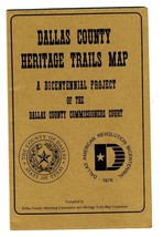 Dallas County Heritage Trails Map Dallas County Commissioners Court 1976  - £24.95 GBP
