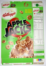 1999 Empty Kellogg&#39;s Apple Jacks 15 OZ Cereal Box SKU U200/345 - £15.17 GBP