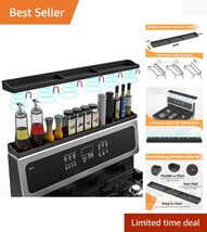 30-Inch Magnetic Spice Rack - Heat Resistant Silicone Shelf for Stovetop... - $40.54