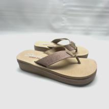 Skechers 31605 VINYASA Women Size 6 Glitter Flip Flop Sandal Taupe Rose ... - $24.94