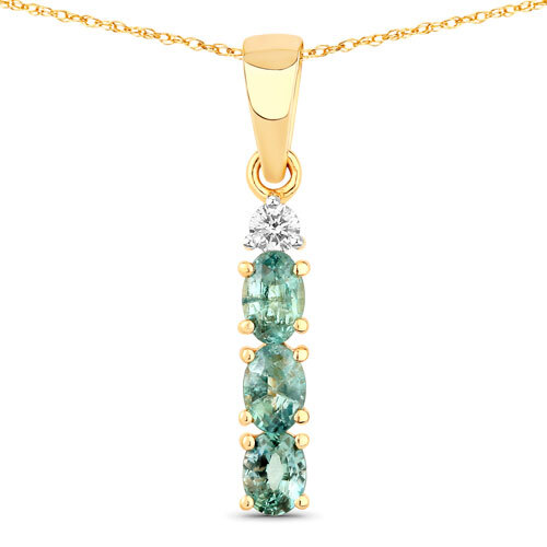 0.42 Carat Genuine Alexandrite and White Diamond 18K Yellow Gold Pendant - $1,200.00 0.42 Carat Genuine Alexandrite and White Diamond 18K Yellow Gold Pendant - $1,200.00