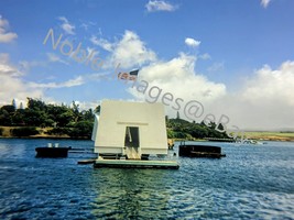 1970 USS Arizona Memorial Navy Barge Pearl Harbor Hawaii Kodachrome 35mm Slide - £4.42 GBP