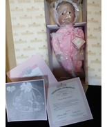 NIB Ashton Drake Baby Pink Flower Yolanda Bello Porcelain Doll 96484 Vin... - $19.75