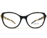 Prada Eyeglasses Frames VPR12V NAI-1O1 Black Brown Tortoise Cat Eye 52-1... - $83.93