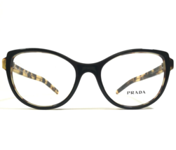 Prada Eyeglasses Frames VPR12V NAI-1O1 Black Brown Tortoise Cat Eye 52-18-140 - £65.99 GBP