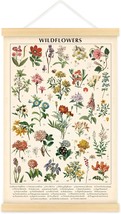 Vintage Wildflowers Poster Botanical Wall Art Prints Colorful Rustic Style Of - £27.49 GBP