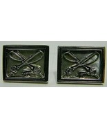 Vintage SWANK Fly Fishing Cuff-links  Rod &amp; Reel 5/8&quot; x 7/8&quot; - £13.29 GBP