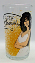 VTG WWF Wrestling Drinking Glass 1988 Miss Elizabeth 4.5&quot; Tall WWE Titan Sports - £23.15 GBP