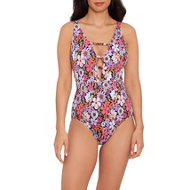 Time and Tru Women&#39;s V Strappy Front One Piece Swimsuit Size M (8-10) - $19.79