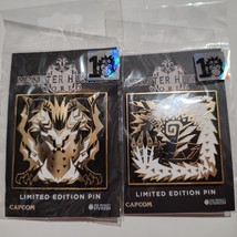 Monster Hunter World Zinogre and Teostra Symbols Enamel Pins Official Se... - $28.05