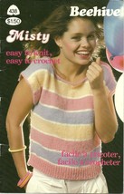 Beehive Misty Pattern Book 438 Knit Crochet Sweater Top Vest Collar Card... - £5.49 GBP